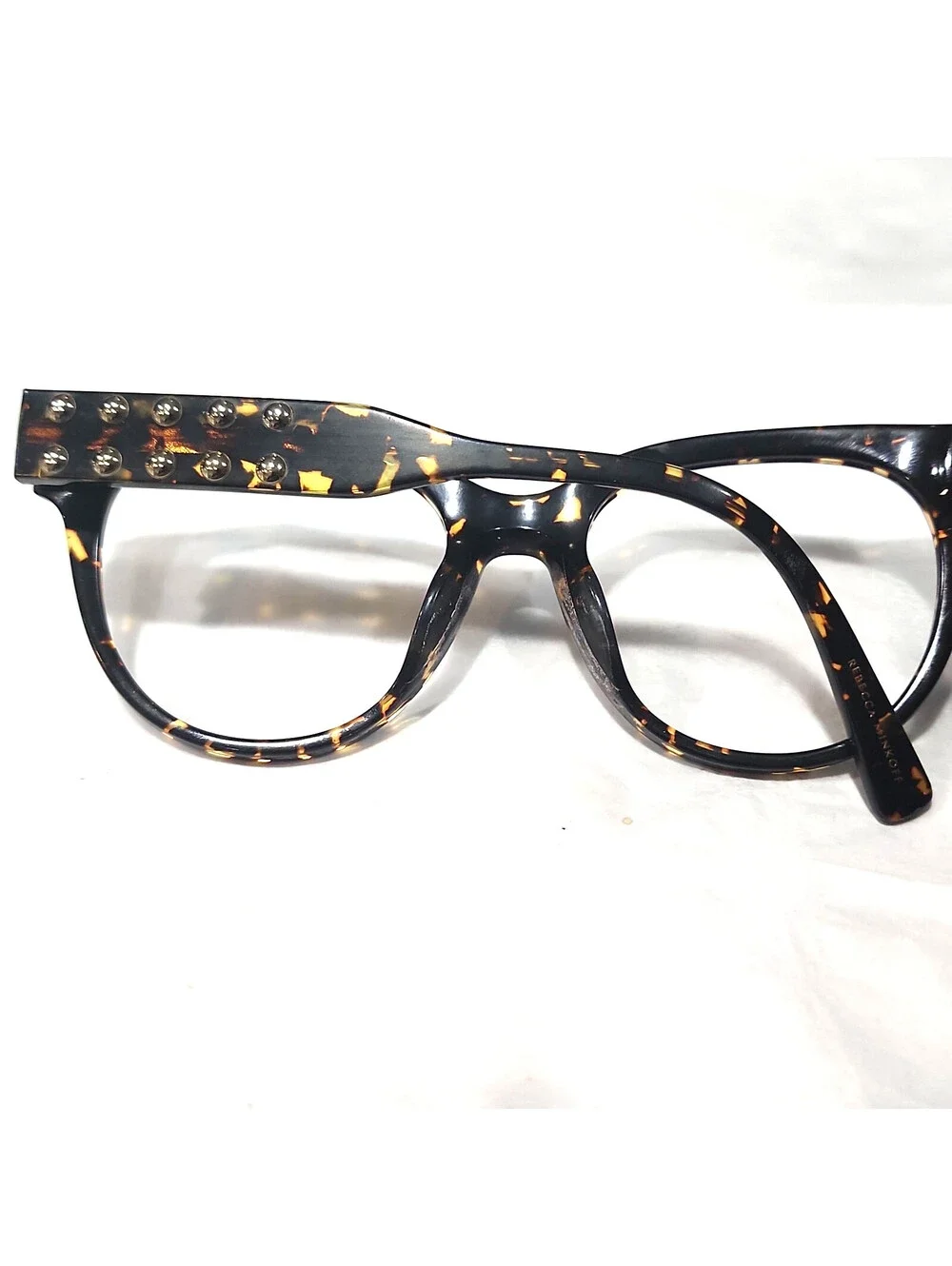 Rebecca Minkoff Tilden 2 Dark Tortoise Cat Eye Eyeglasses 50-19 140 Studded Arms